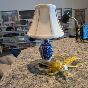Tiny Accent Lamp Blue Yellow Gold